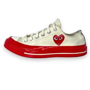 Comme des Garçons PLAY x Converse 7 Womens Red Sole Chuck 70 Low Sneaker